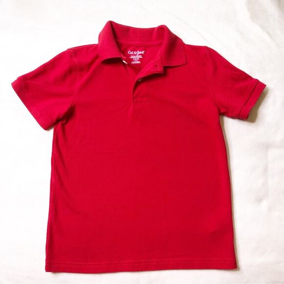 Cat & Jack Other - Cat & Jack red short sleeve polo size Small or 6/7